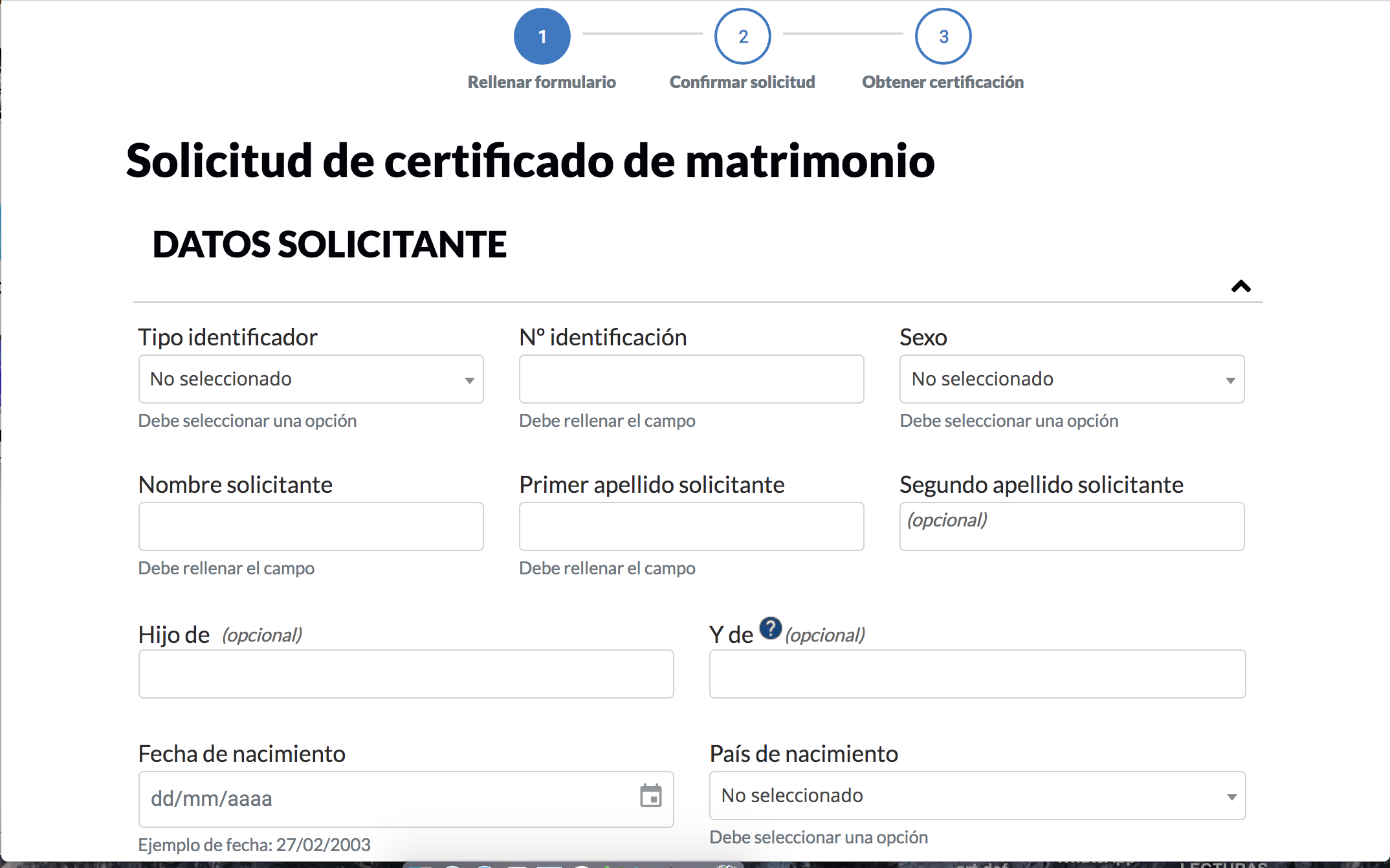 obtener certificado de matrimonio 